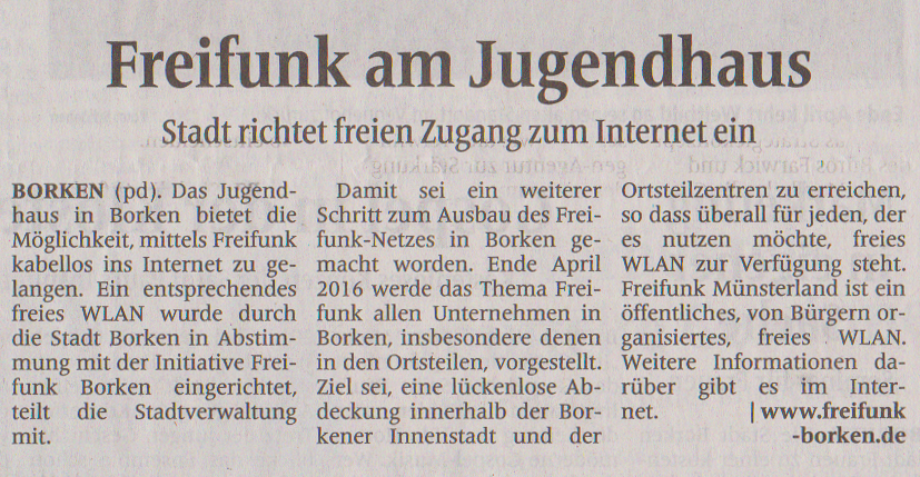 Borkener Zeitung 2016-04-09